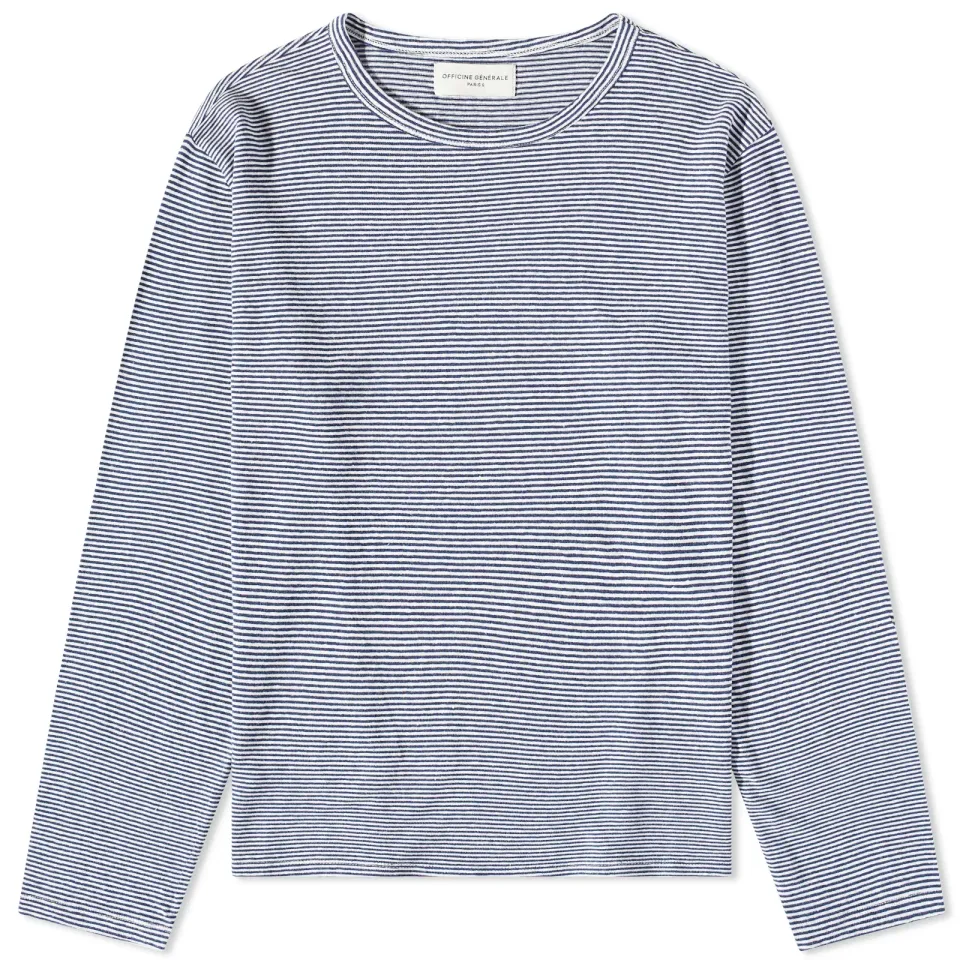 Officine Générale Stripe Long Sleeve T-Shirt
