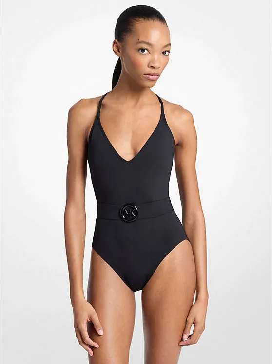 Crossback Belted Swimsuit