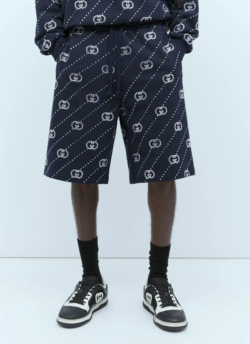 Crystal Interlocking G Shorts