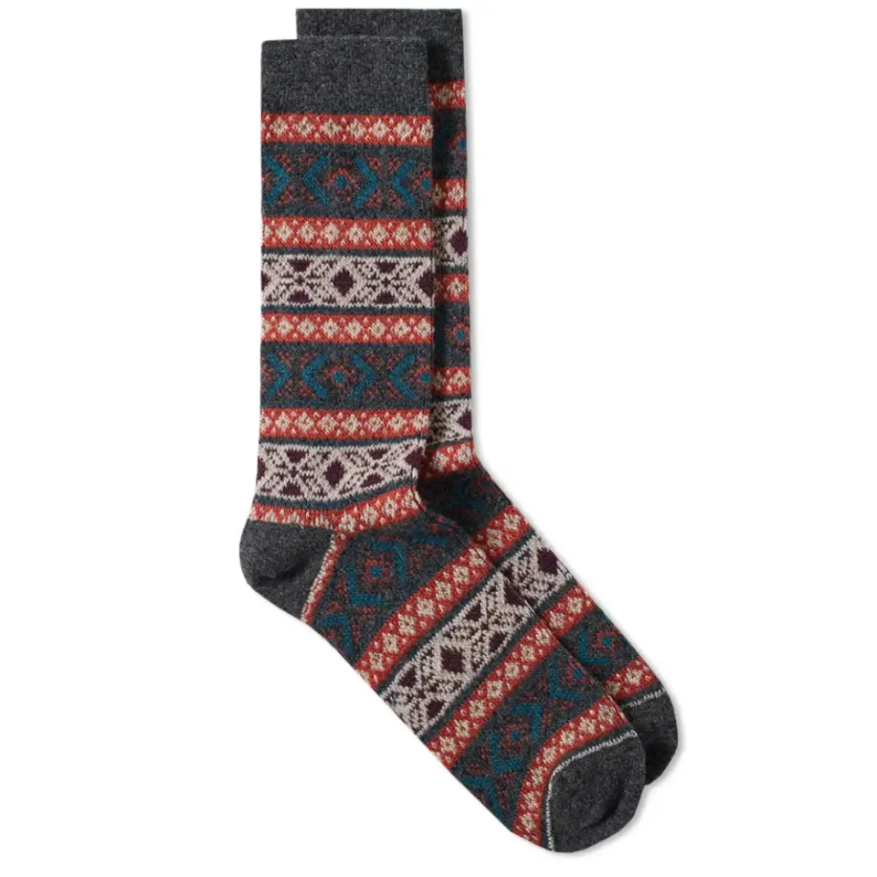 Jacquard Crew Sock