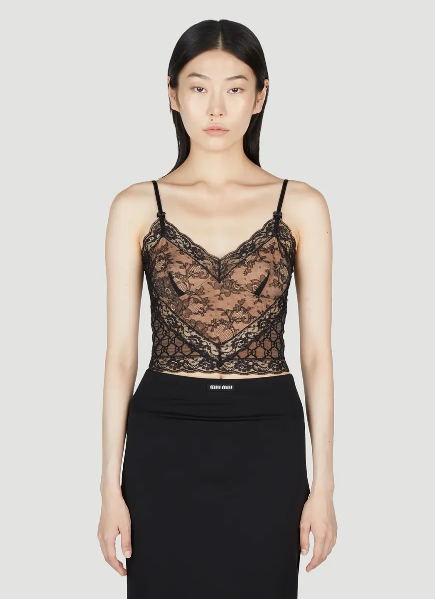 GG Lace Lingerie Top
