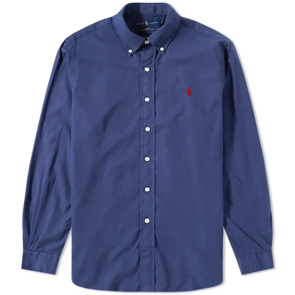 Garment Dyed Button Down Twill Shirt