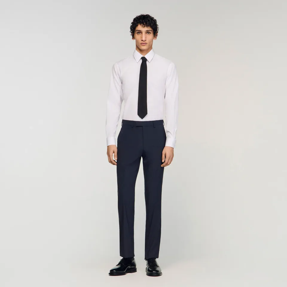 Wool suit trousers