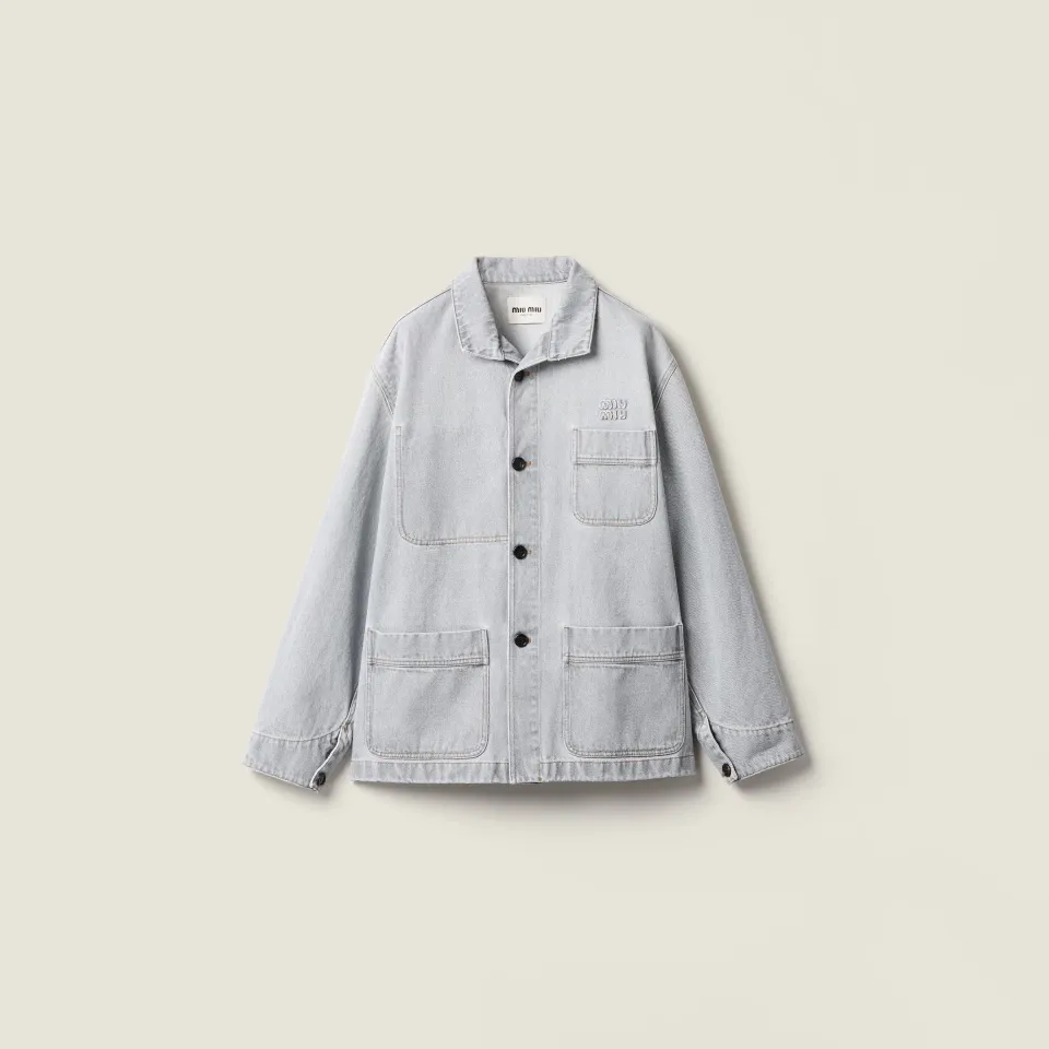 Denim blouson jacket