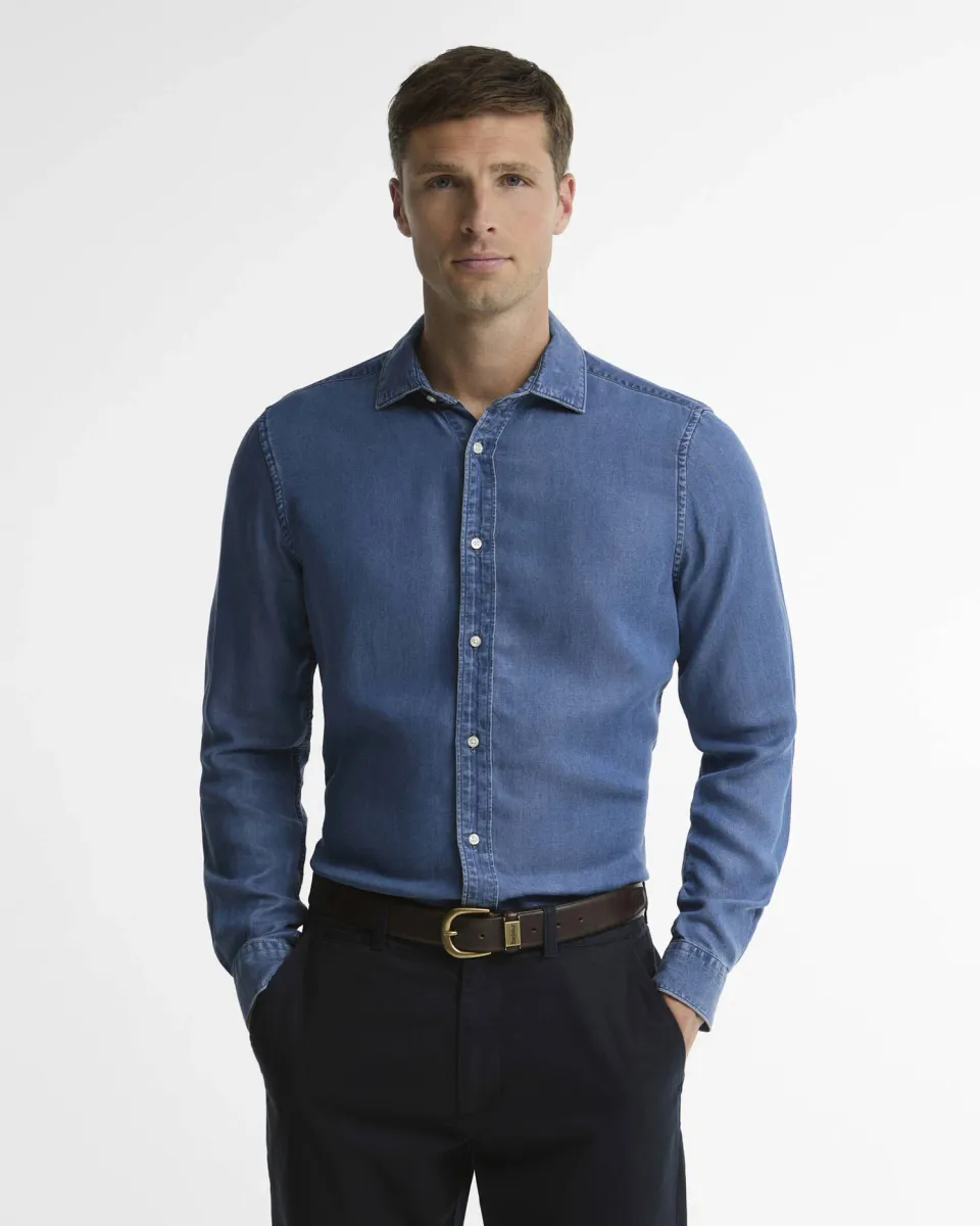 Burnett Denim Tailored Long-Sleeved Shirt