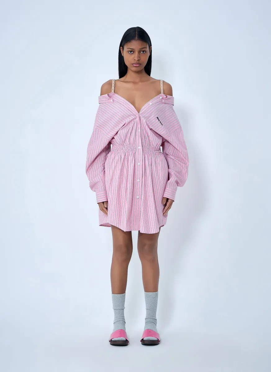 Striped Poplin Dress