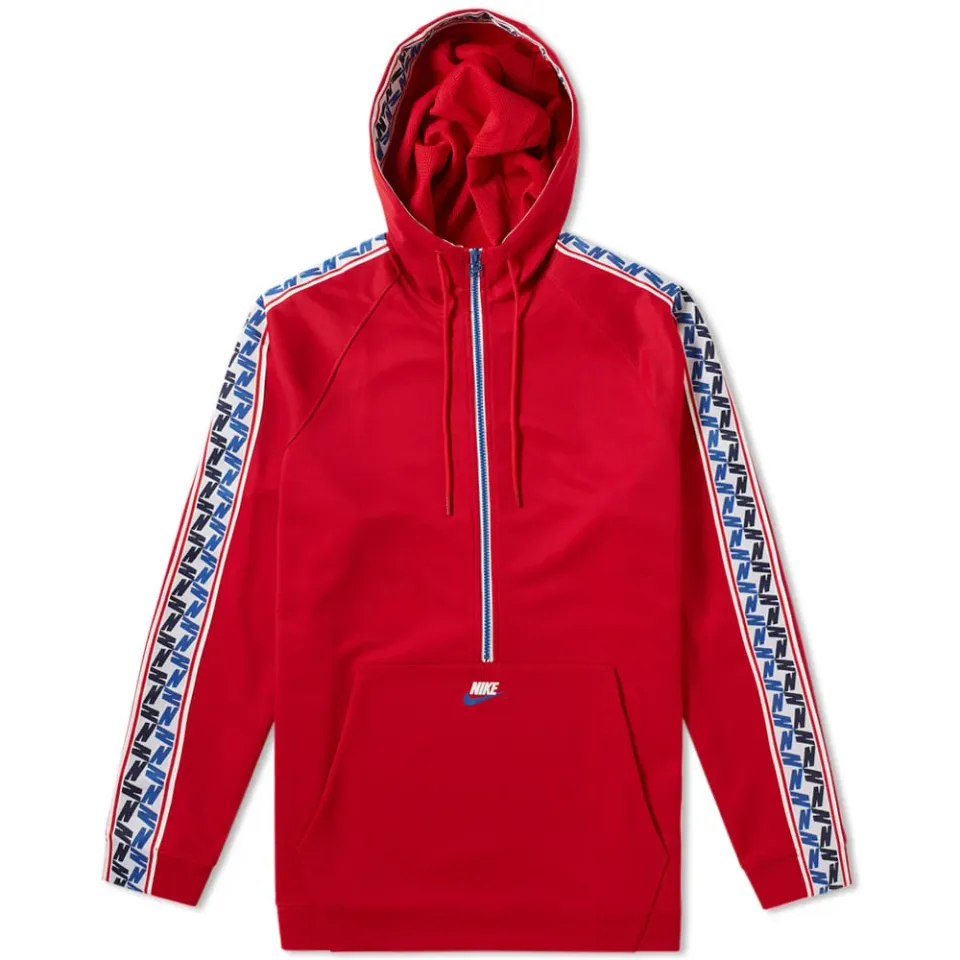 Taped Poly Half Zip Hoody