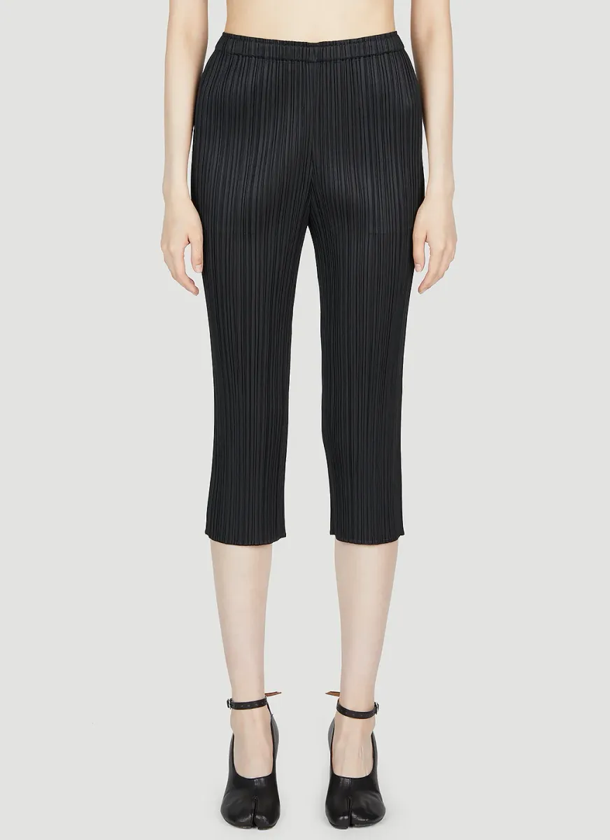 Cropped Pleated Pants
