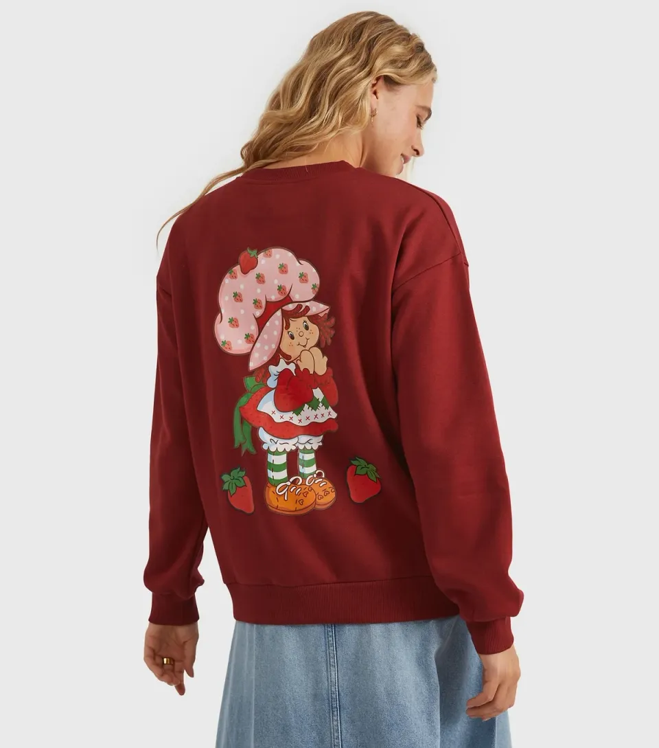 Women's Clothing Red Strawberry Shortcake Sweatshirt