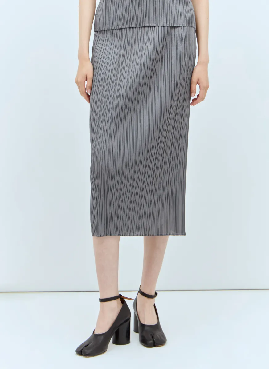Pleated Midi Skirt