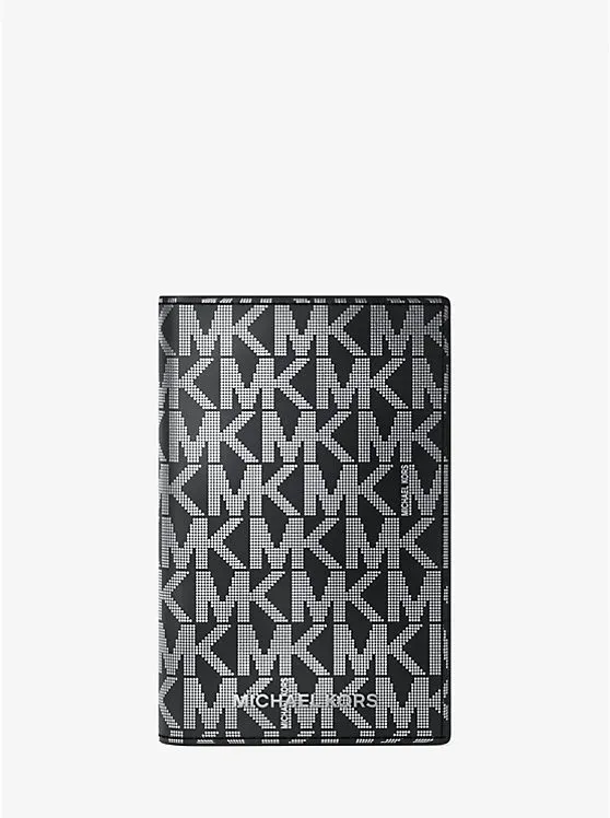 Hudson Metallic Signature Logo Folding Card Case