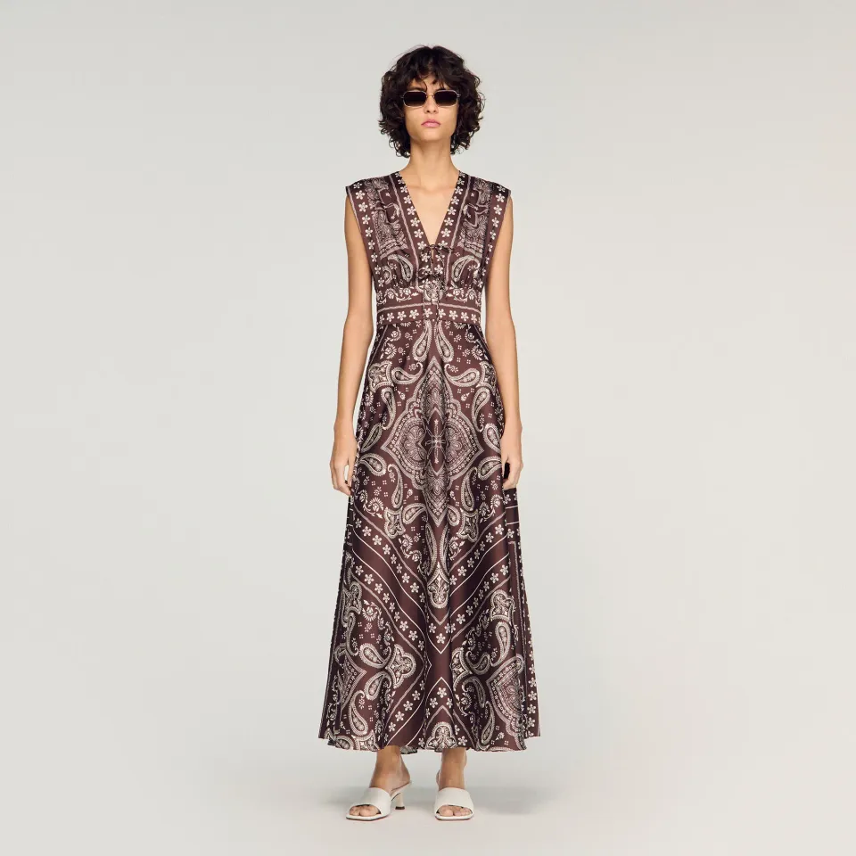 Bandana-print maxi dress