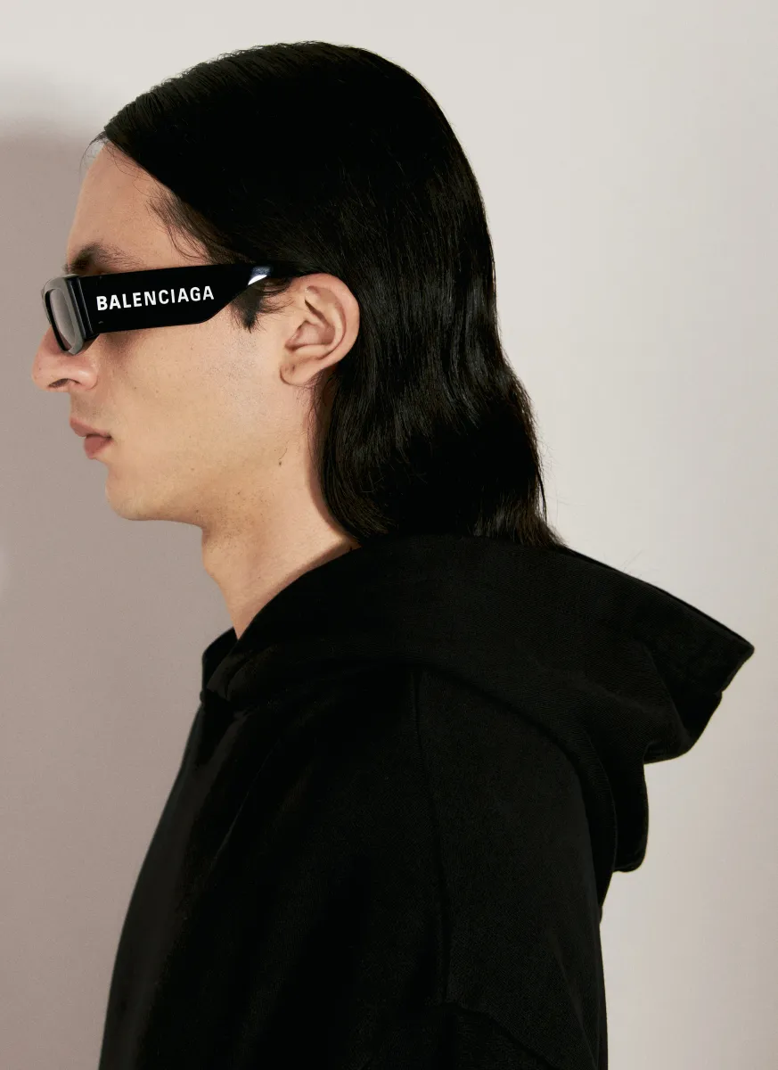 Maxi Logo Rectangular Sunglasses
