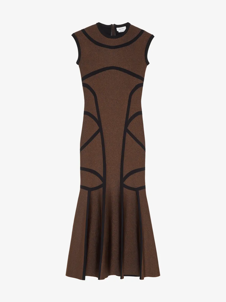 Anatomical Lines Knit Midi Dress