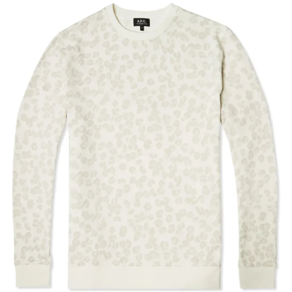 A.P.C. Leopard Print Crew Sweater