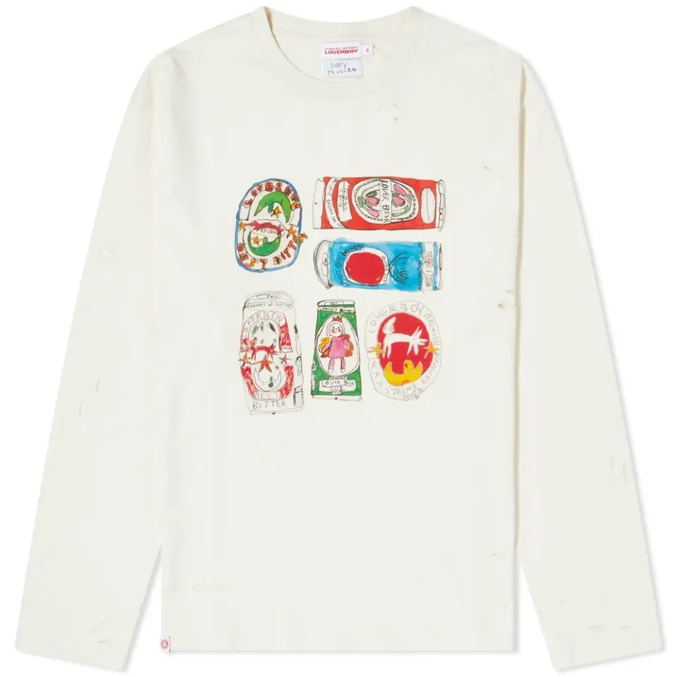 Loverboy Long Sleeve Distressed T-Shirt