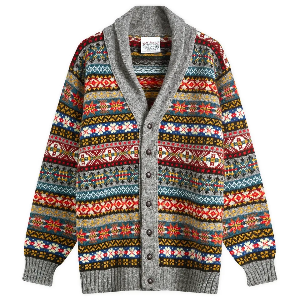 Jamieson's of Shetland Fair Isle Shawl Collar Cardigan