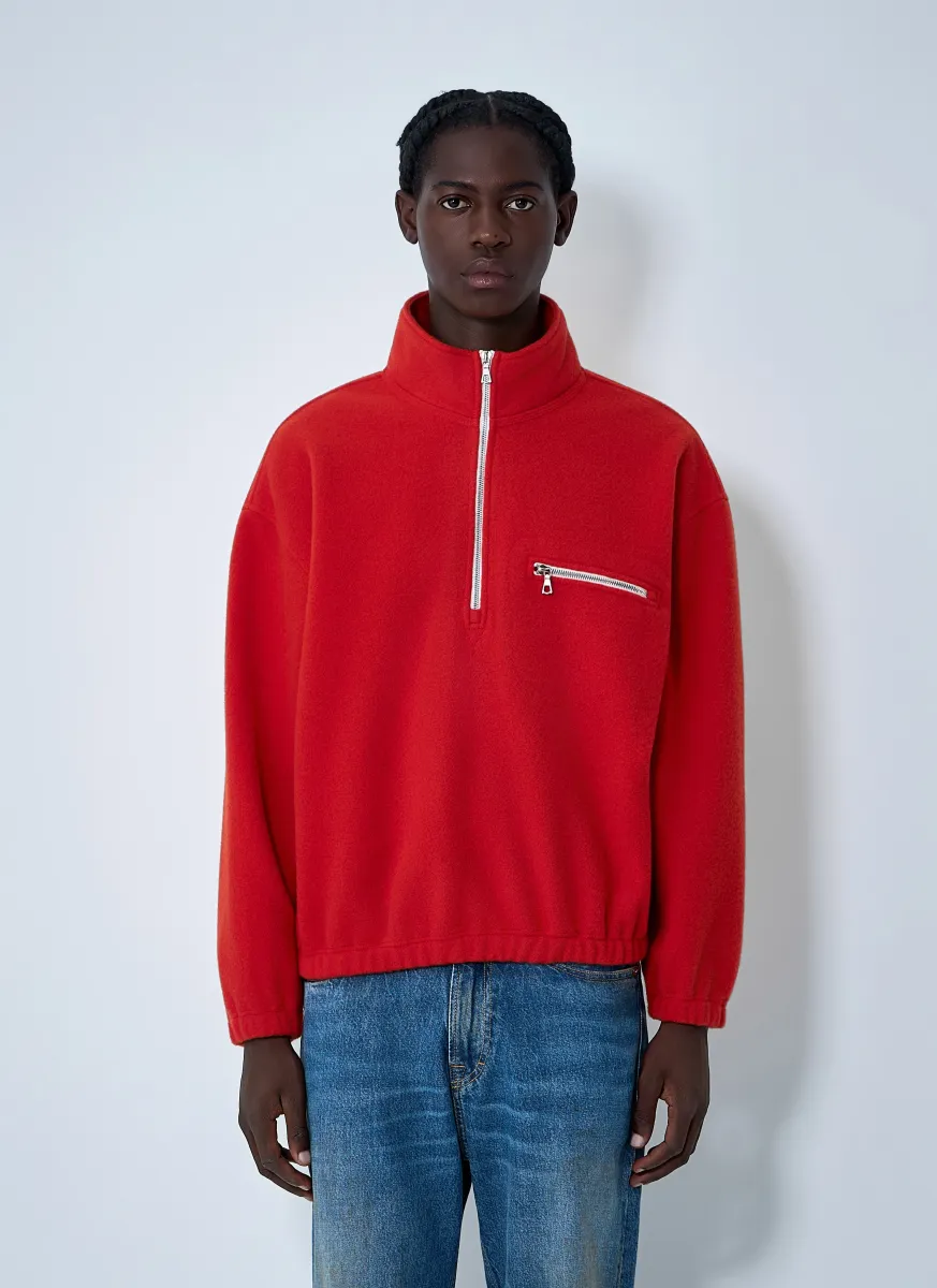 Zip-Up Fleece Sweatshirt