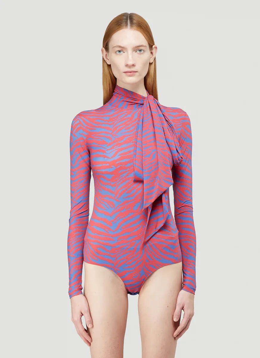 Zebra-Print Bodysuit