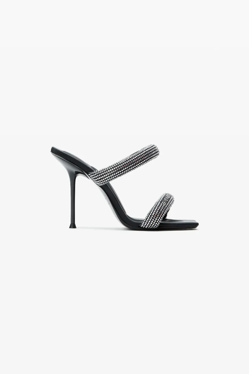 julie black crystal hotfix tubular sandals