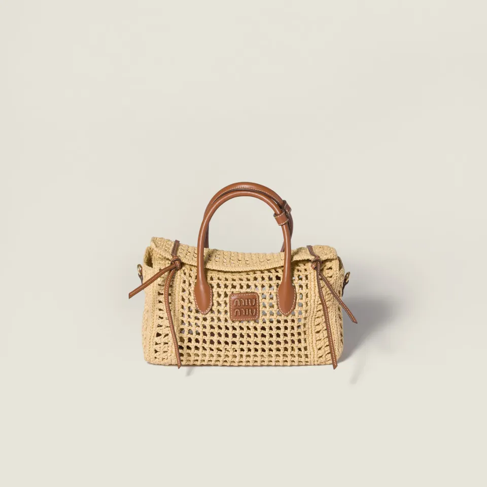 Raffia handbag