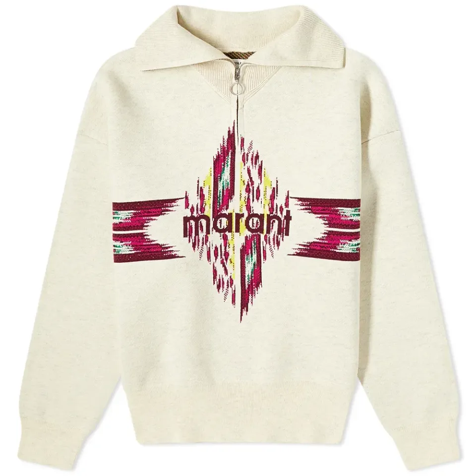 Isabel Marant Etoile Easton Ikat Print Crew Sweat
