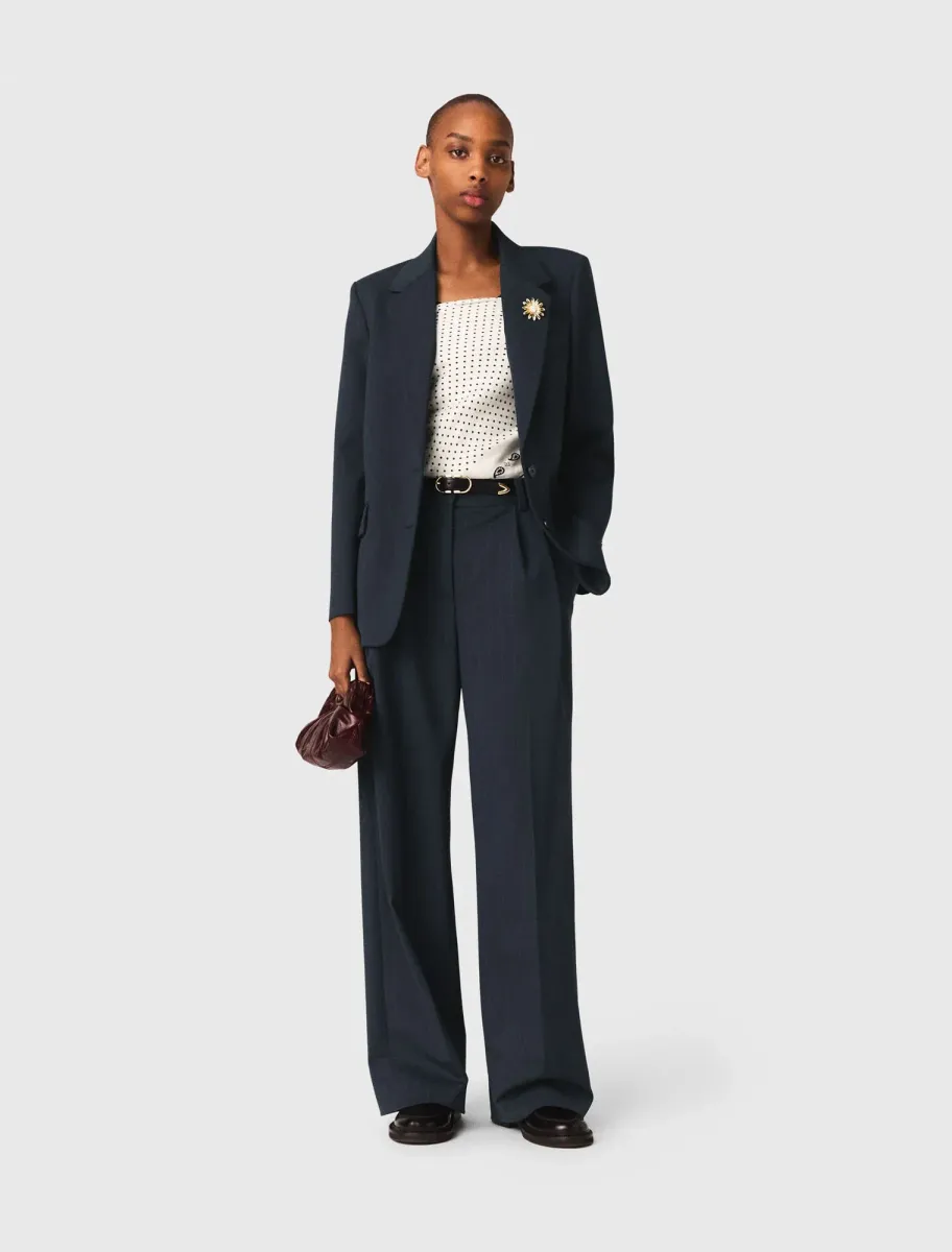 Striped suit jacket