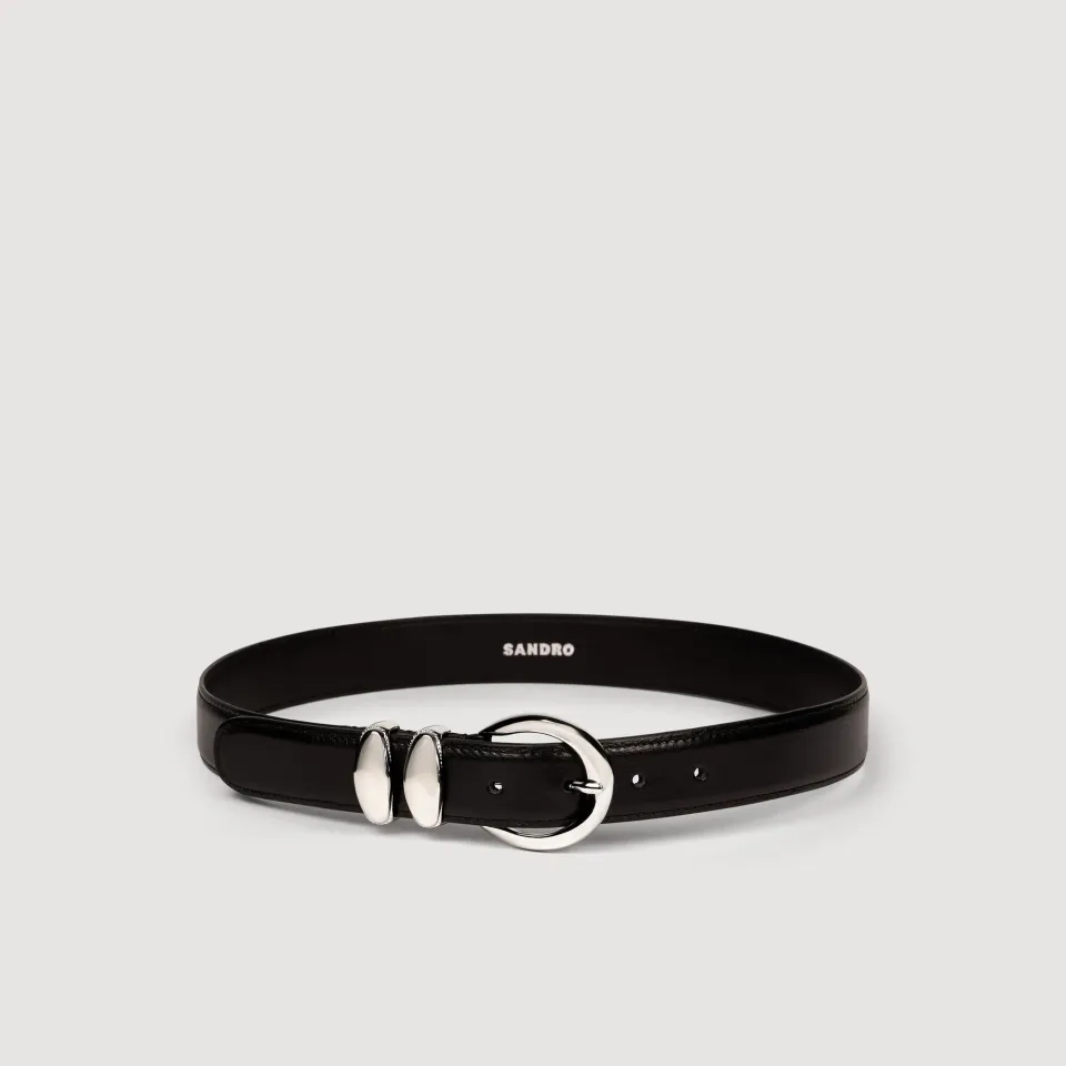 Smooth leather belt