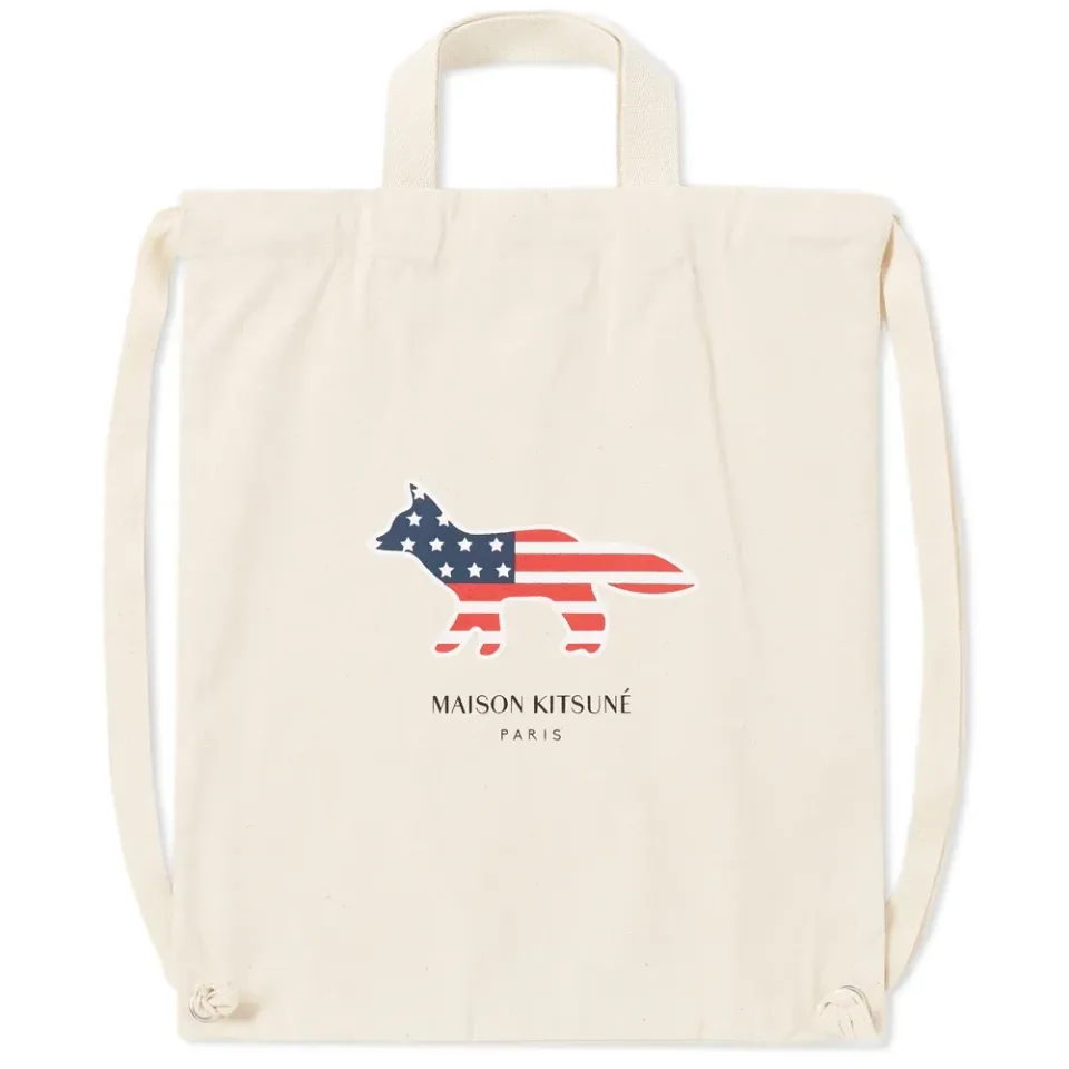 Maison Kitsuné America Canvas Backpack