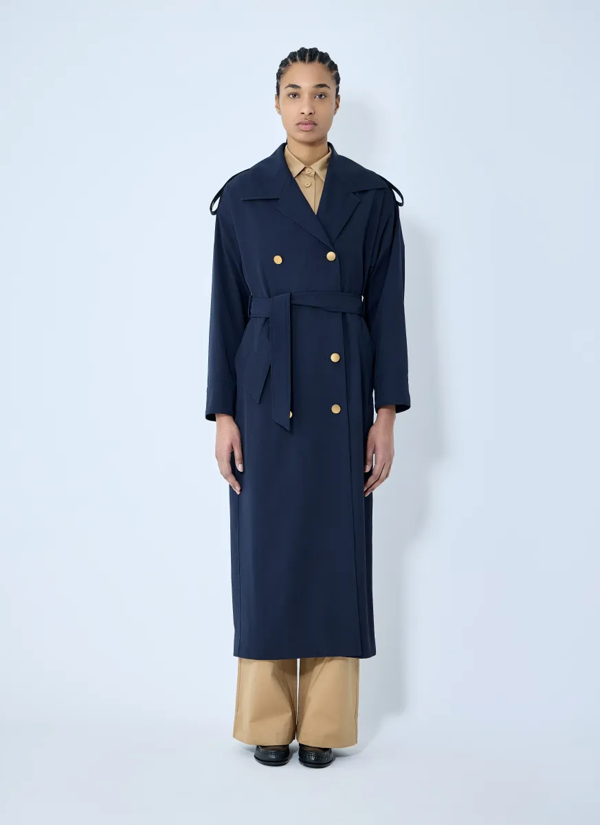 Gabardine Wool Coat