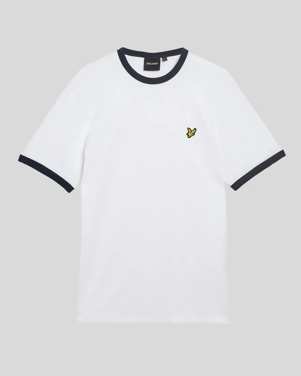 Ringer Cotton Crew Neck T-Shirt