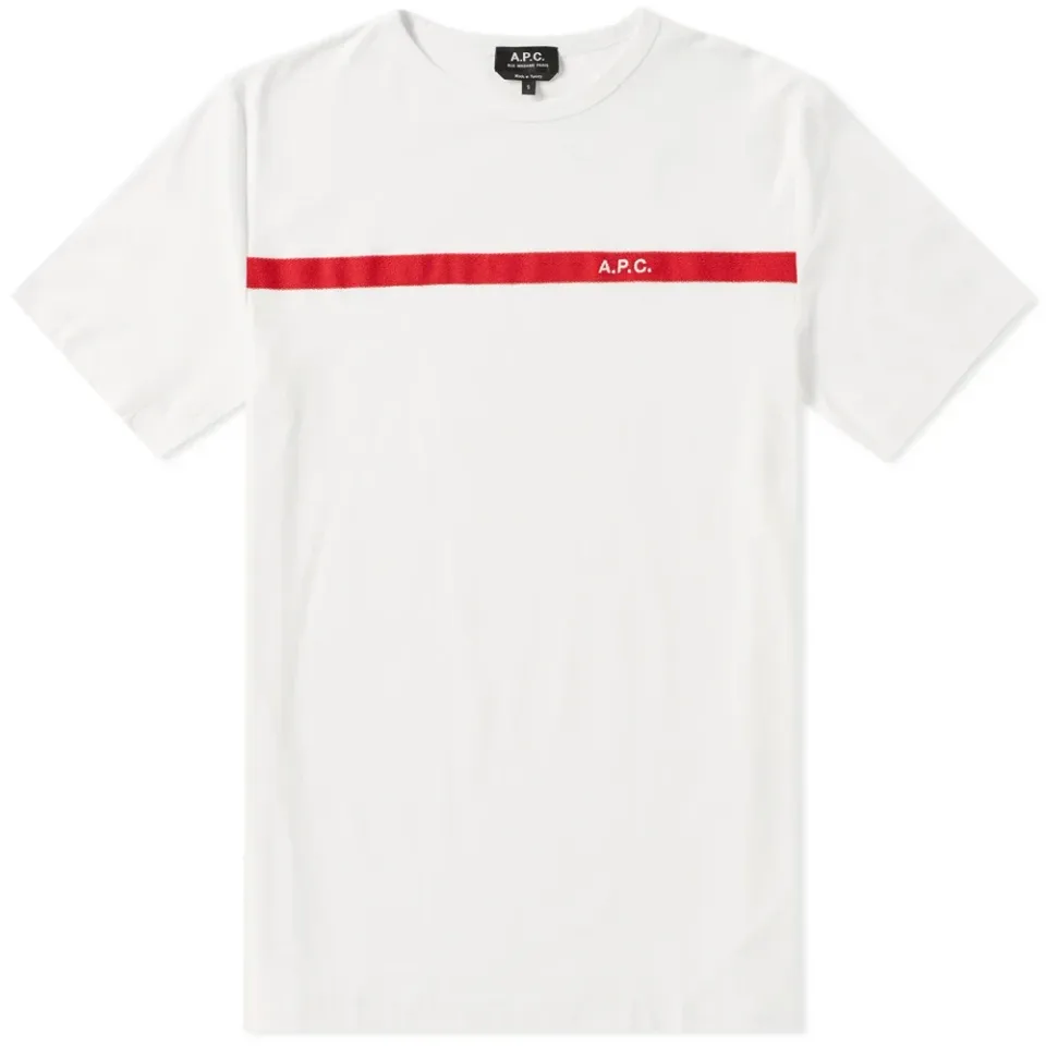 A.P.C. Yukata Embroidered Logo Tee
