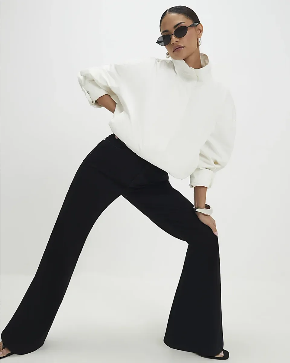 Petite High Rise Relaxed Flare Jeans