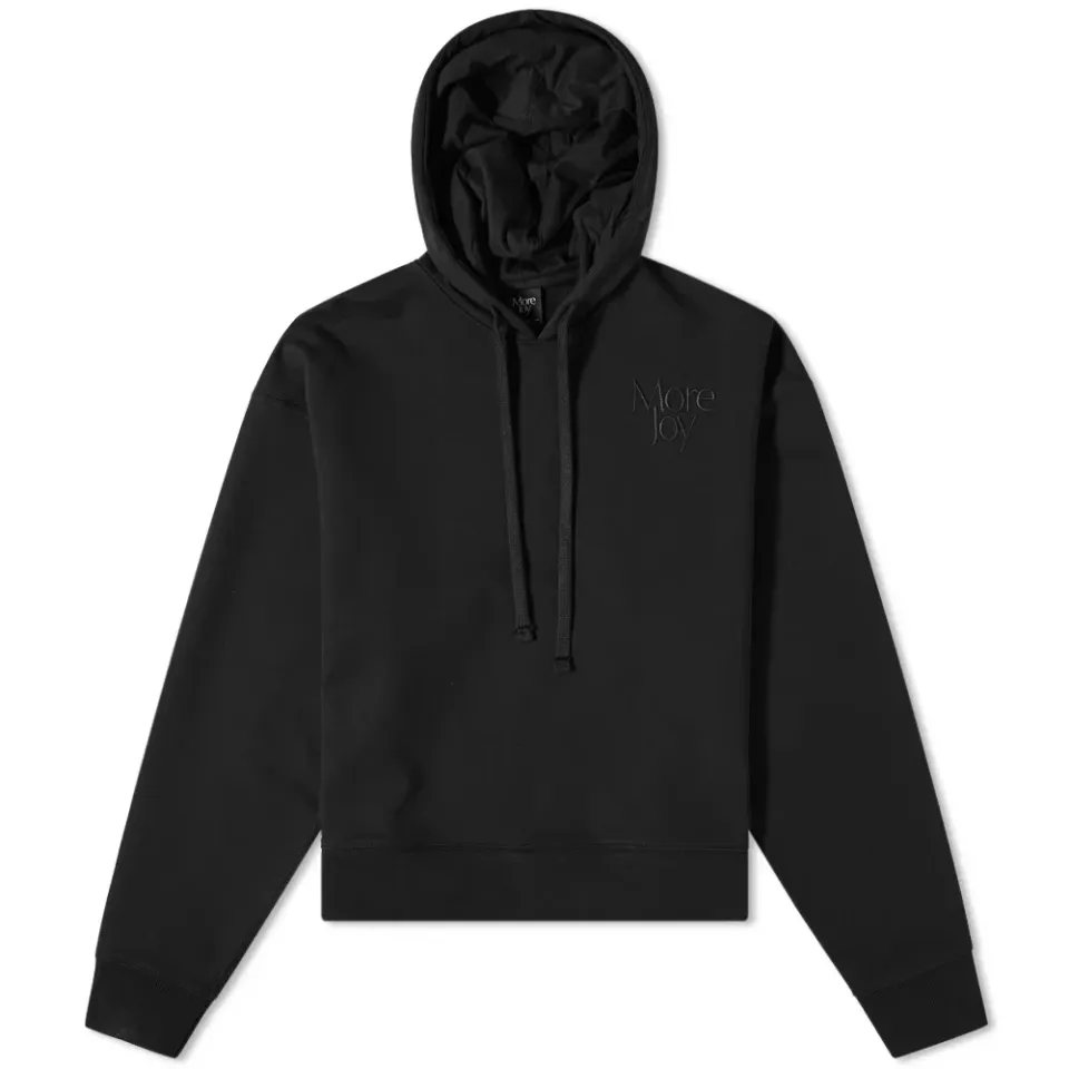 Embroidered Tonal Cropped Hoodie