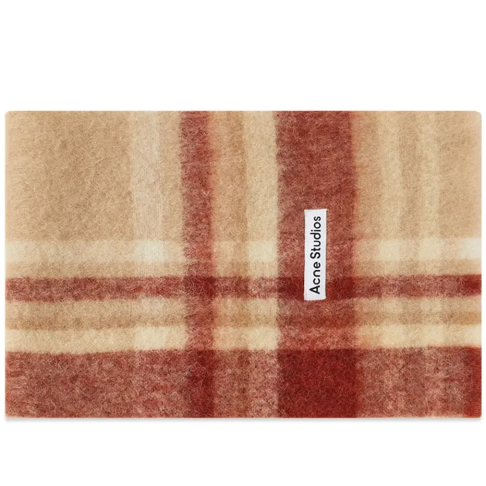 Vana Mohair Check Scarf