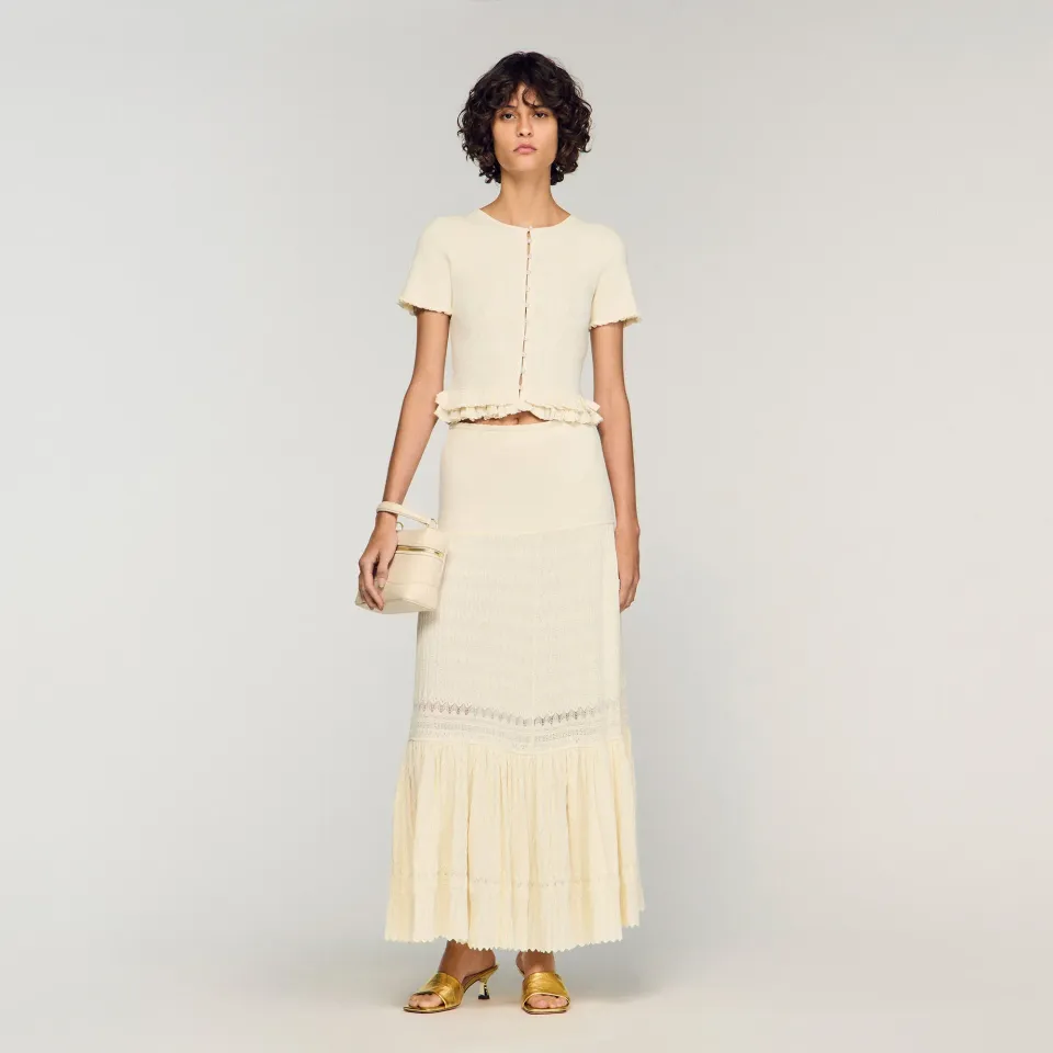 Long knit skirt