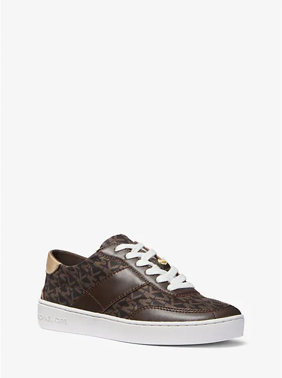 Kaycee Signature Logo and Leather Sneaker