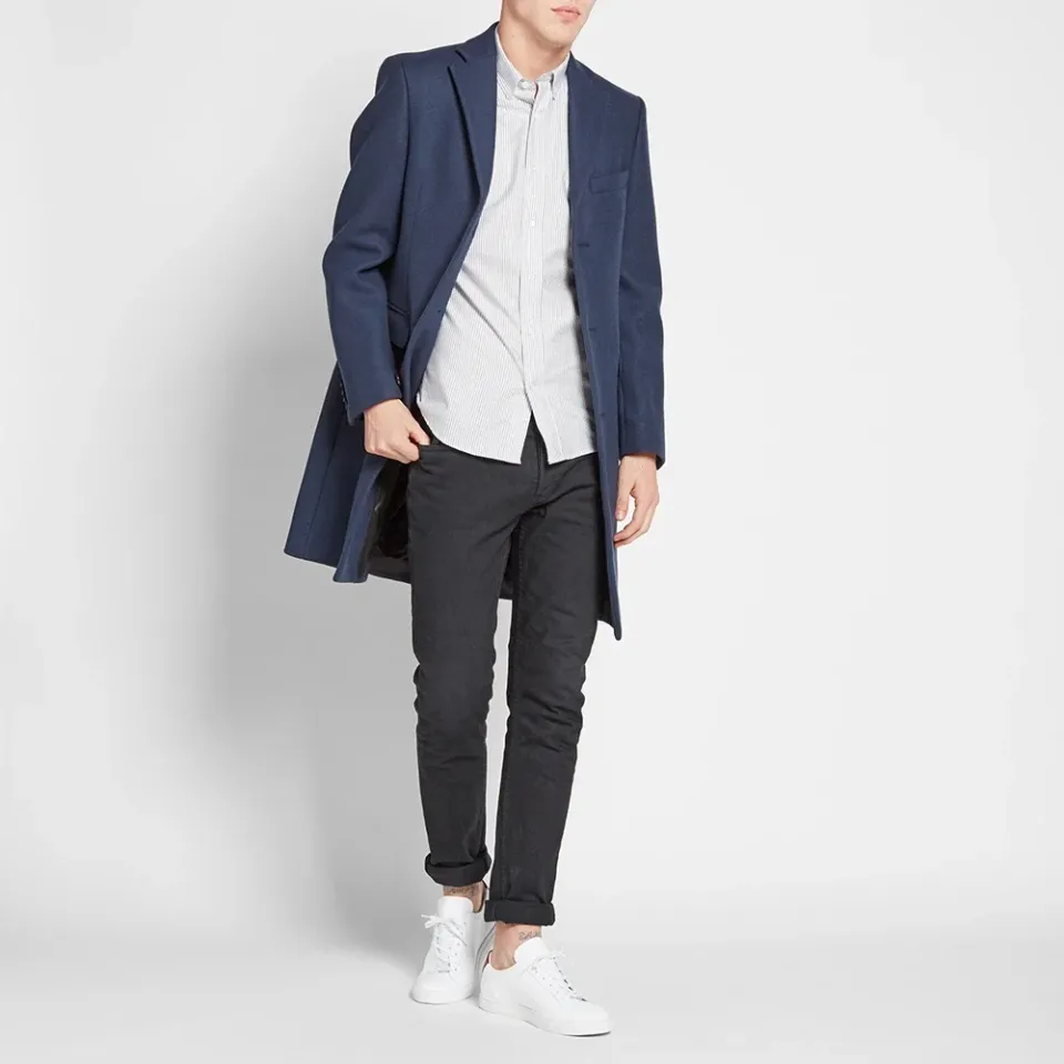AMI Button Down Heart Logo Oxford Shirt