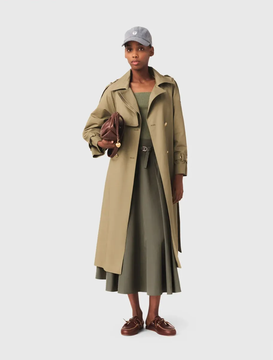 Removable collar stud trench coat