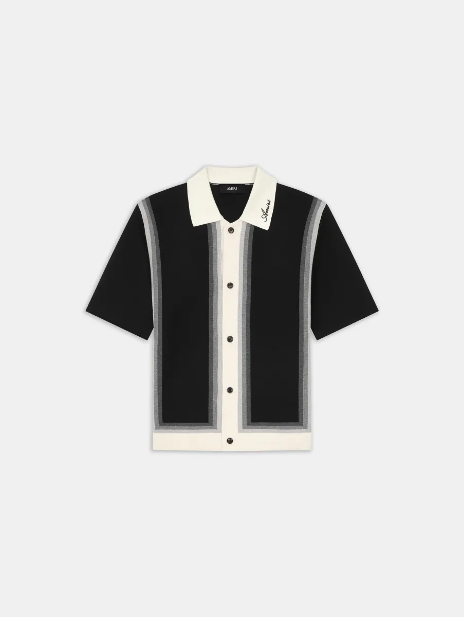 PANELS KNIT SHIRT - Black