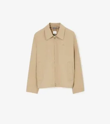 Gabardine Harrington Jacket in Honey beige - Men, Cotton Gabardine