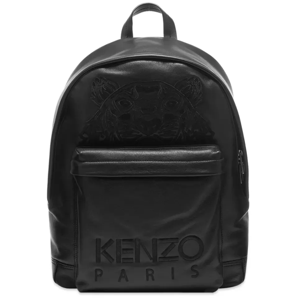Embroidered Leather Tiger Backpack