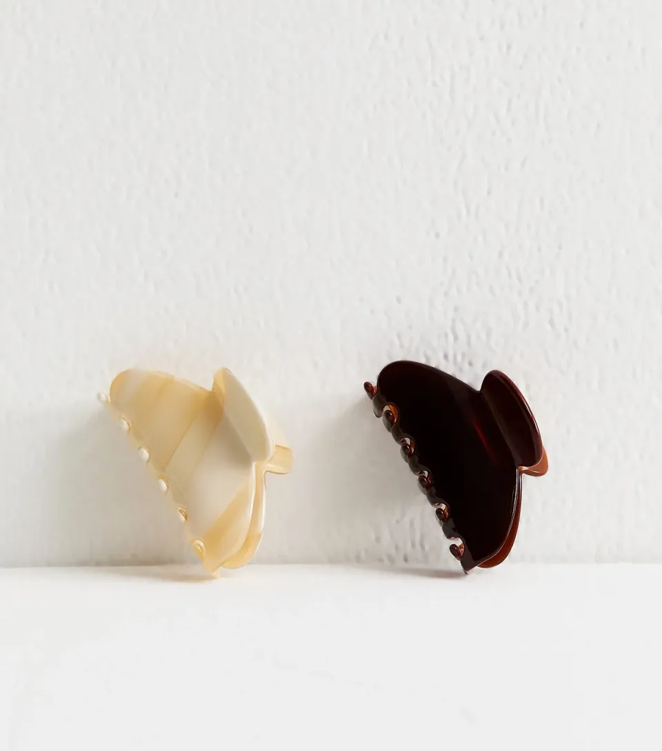 Pack Of 2 Mutli Colour Small Claw Clip