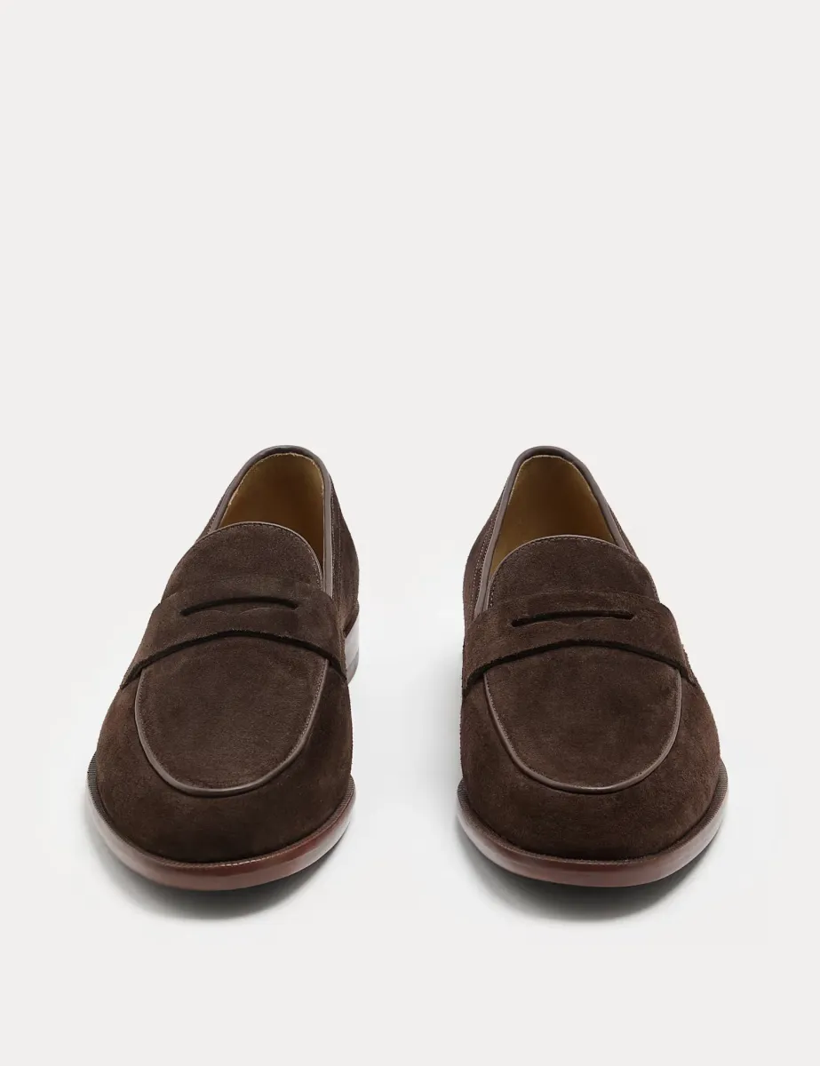 Suede Saddle Loafers