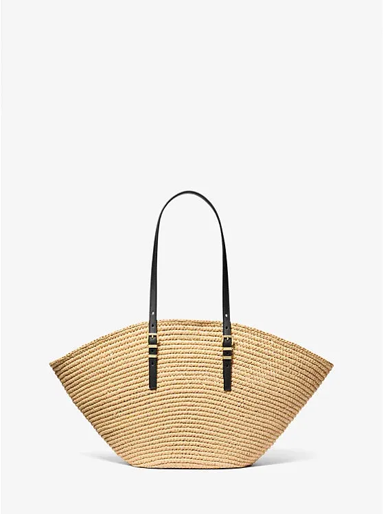 Isa Large Hand-Crocheted Straw Tote Bag