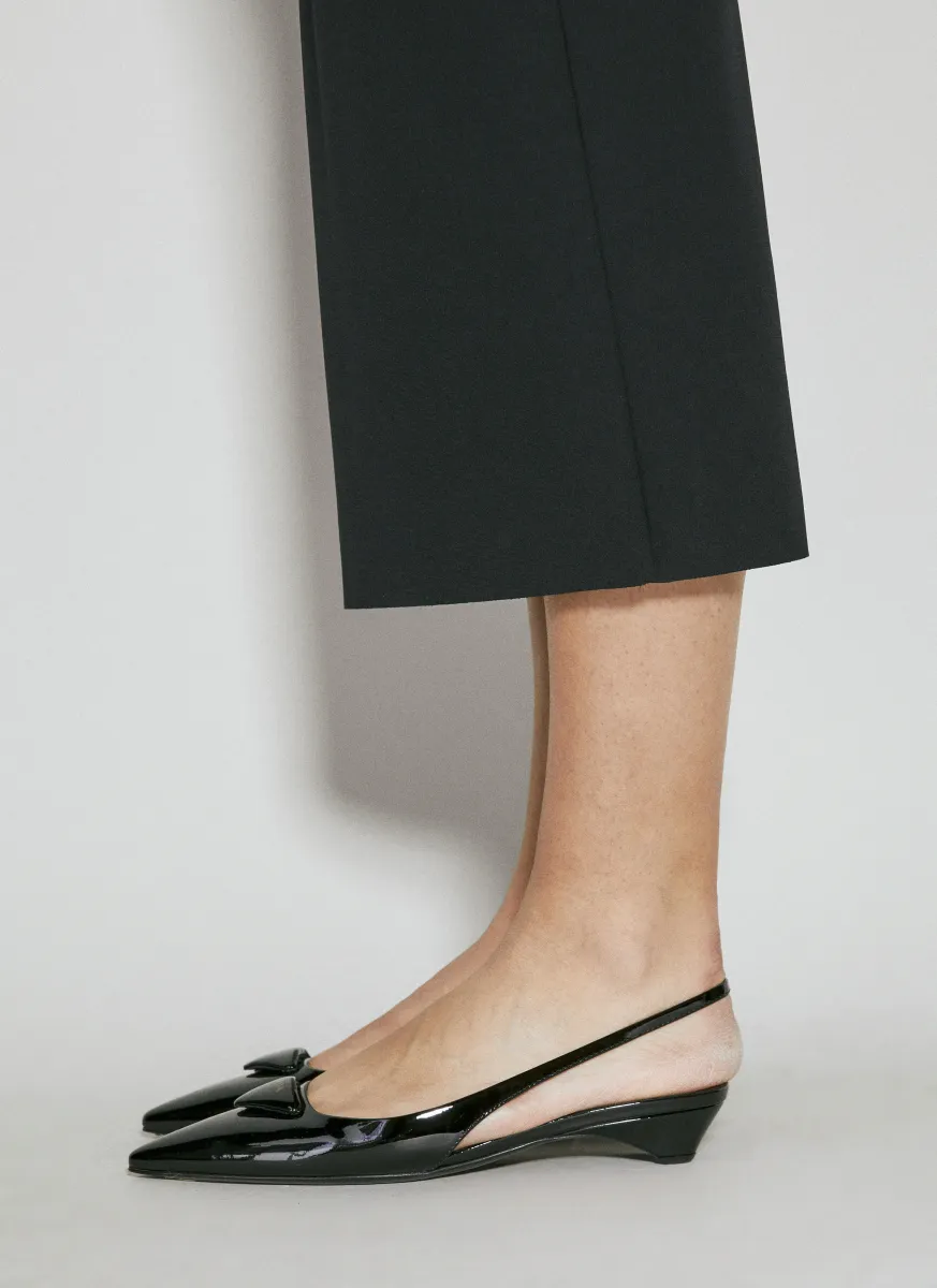 Patent Leather Slingback Pumps