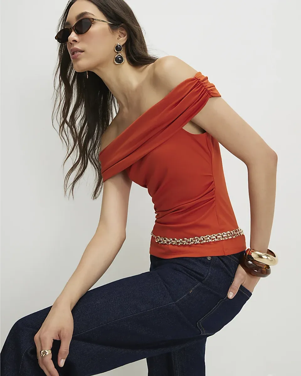 Short Sleeve Bardot Top