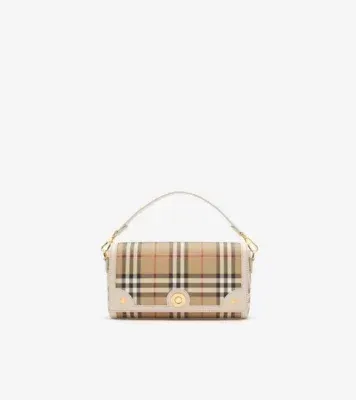 Top Handle Note Bag in Vintage check/soap beige - Women, Technical, Cotton