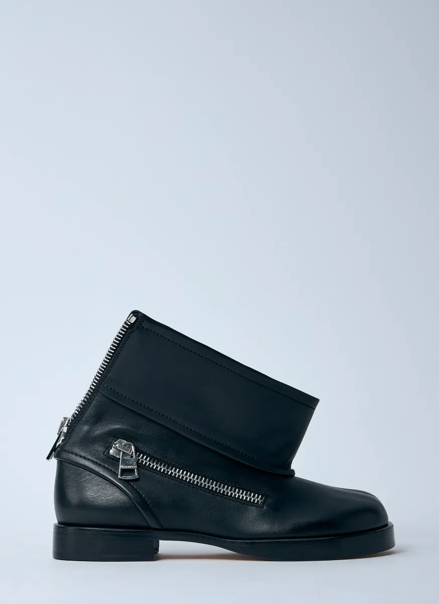 Leather Biker Boots