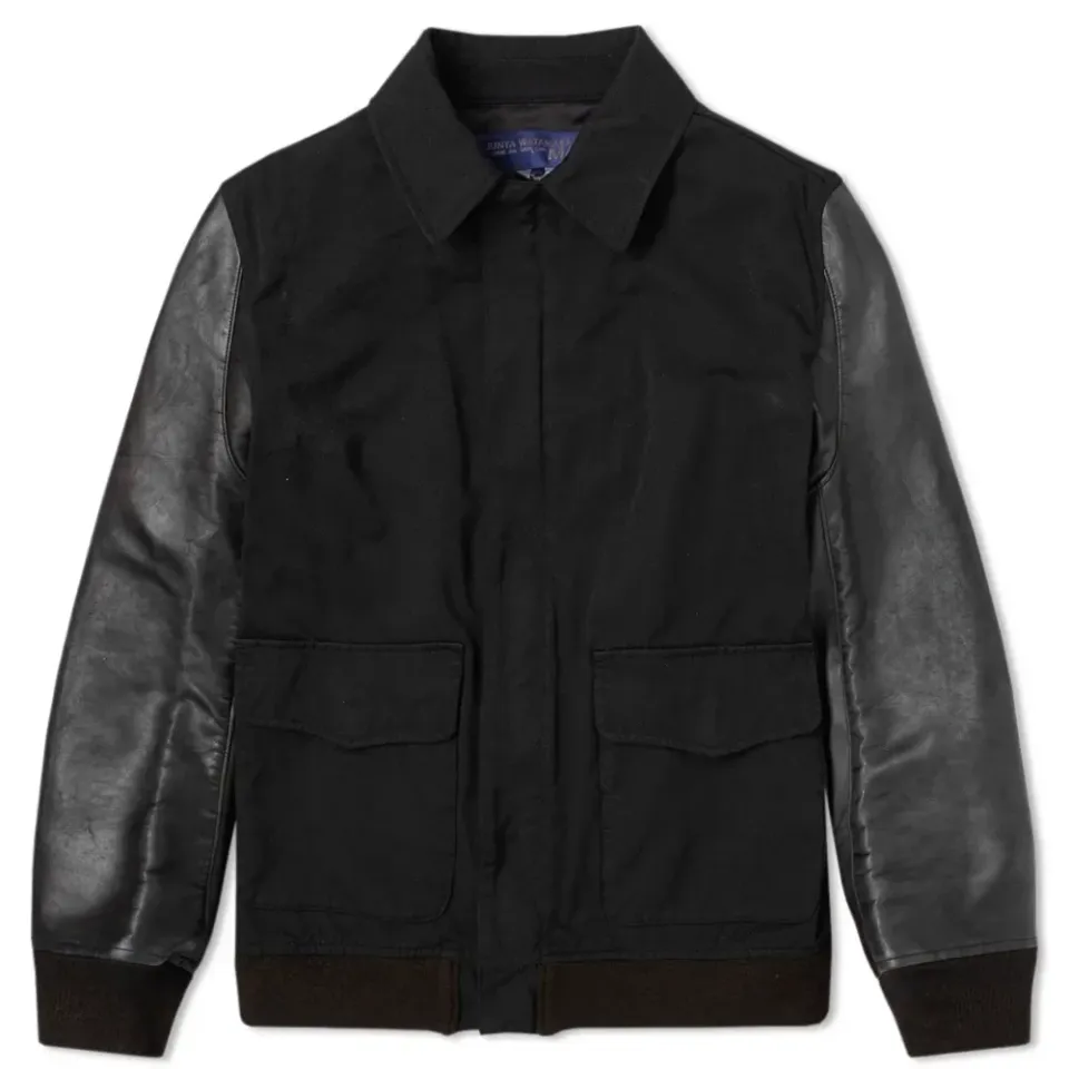Contrast Sleeve Bomber Jacket